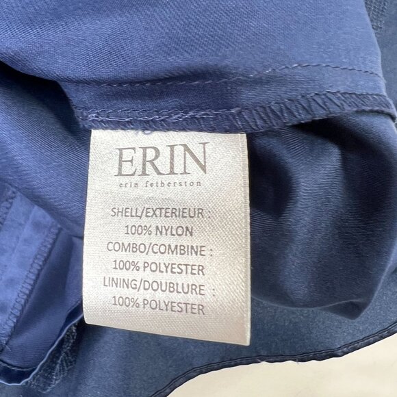 Erin Fetherston Delphine Lace Mini Dress Navy Blue Nude Satin Cocktail Party 4 - Picture 10 of 13